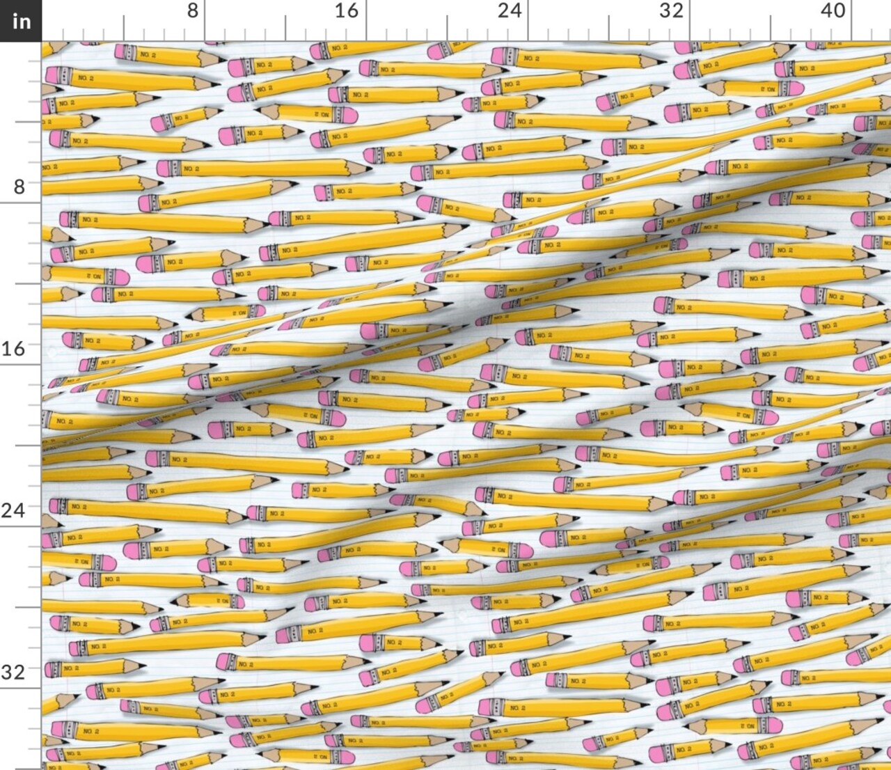 Student Teacher Pencil Notebook School Custom Printed Fabric by Spoonflower Various Fabrics by the Yard or Fat Quarter